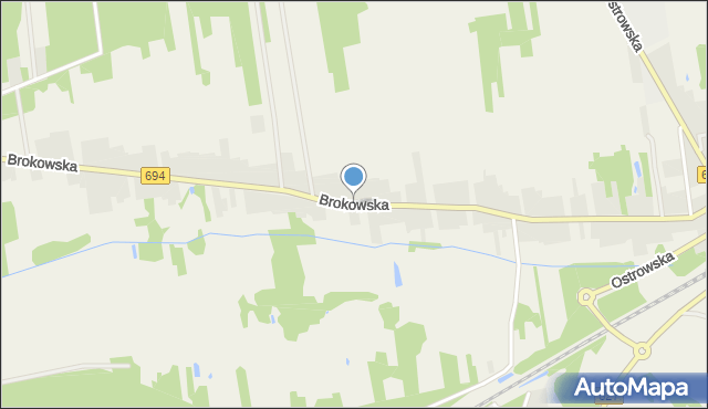 Małkinia Górna, Brokowska, mapa Małkinia Górna