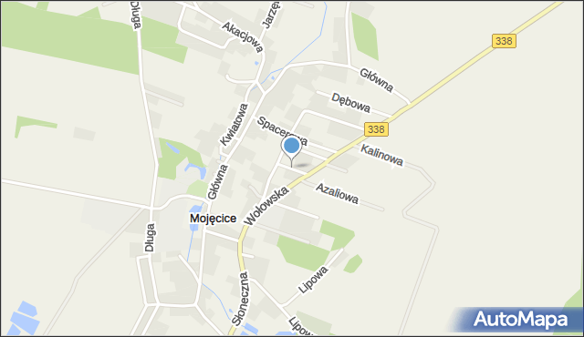 Mojęcice, Brzozowa, mapa Mojęcice