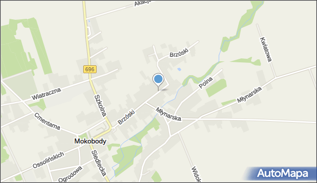 Mokobody, Brzóski Stanisława, ks., mapa Mokobody