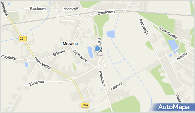 Mrowino, Bramowa, mapa Mrowino