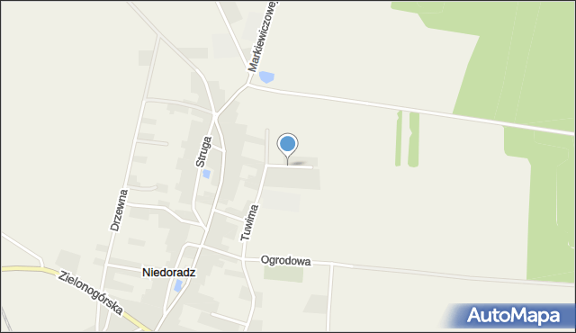 Niedoradz, Brzechwy Jana, mapa Niedoradz