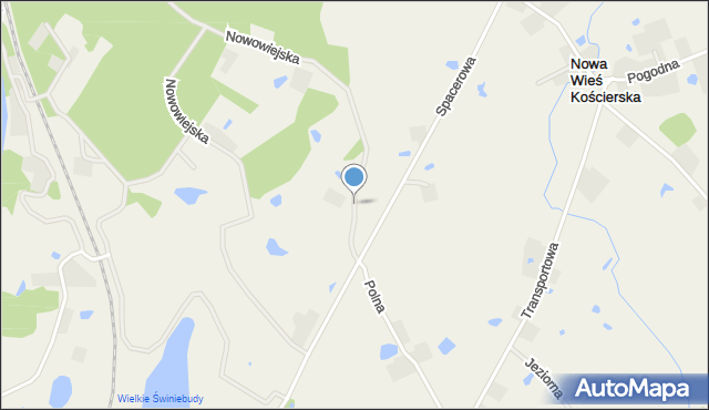 Nowa Wieś Kościerska, Brzozowa, mapa Nowa Wieś Kościerska