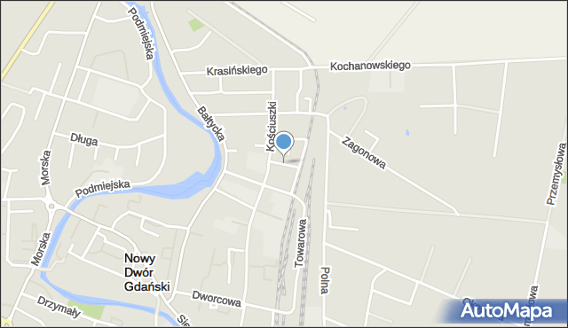 Nowy Dwór Gdański, Brzechwy Jana, mapa Nowy Dwór Gdański