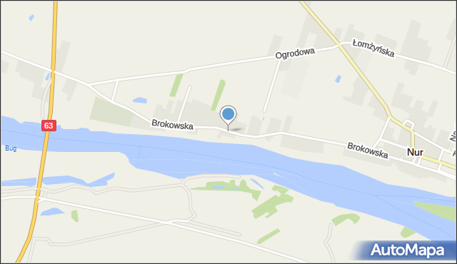 Nur, Brokowska, mapa Nur