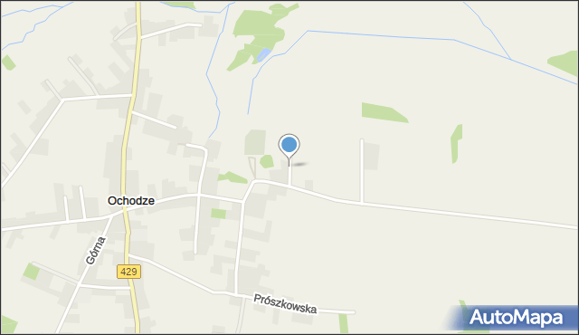 Ochodze, Brzozowa, mapa Ochodze