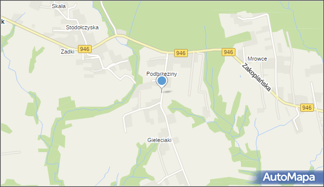 Okrajnik, Brzezinowa, mapa Okrajnik