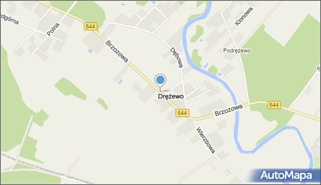 Olszewo-Borki, Brzozowa, mapa Olszewo-Borki