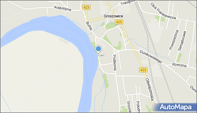 Opole, Brzegowa, mapa Opola