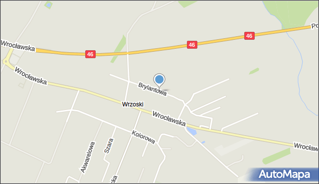 Opole, Brylantowa, mapa Opola