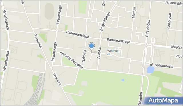 Ostrów Wielkopolski, Broniewskiego Władysława, mapa Ostrów Wielkopolski