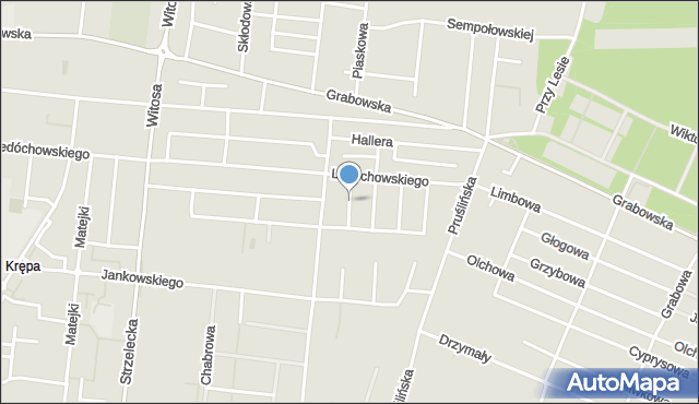 Ostrów Wielkopolski, Bronikowskiego Antoniego, mapa Ostrów Wielkopolski