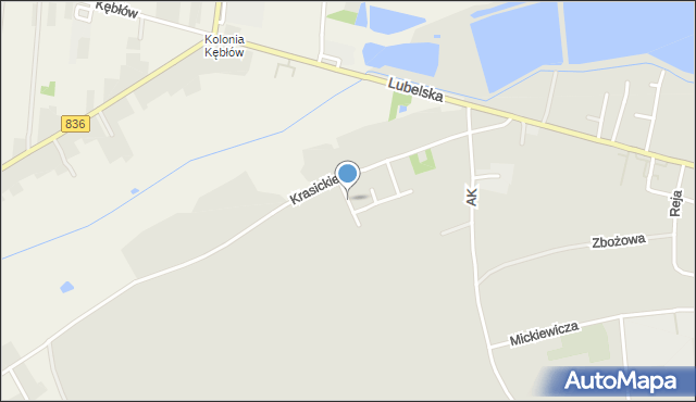 Piaski powiat świdnicki, Brzozowa, mapa Piaski powiat świdnicki