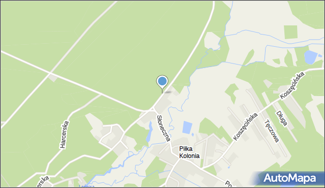 Piłka Kolonia, Brzozowa, mapa Piłka Kolonia