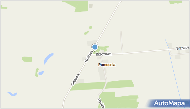 Pomocnia gmina Pomiechówek, Brzozowa, mapa Pomocnia gmina Pomiechówek