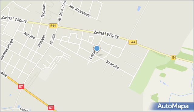 Przasnysz, Brzechwy Jana, mapa Przasnysz