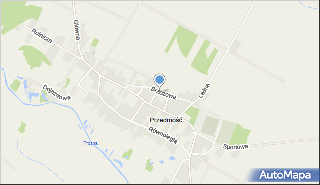 Przedmość, Brzozowa, mapa Przedmość