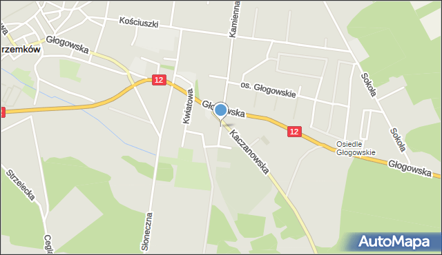 Przemków, Brzozowa, mapa Przemków