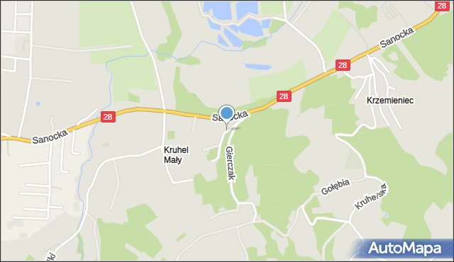 Przemyśl, Brzozowa, mapa Przemyśla