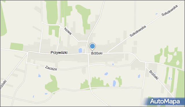 Przywózki, Brzóski Stanisława, ks., mapa Przywózki