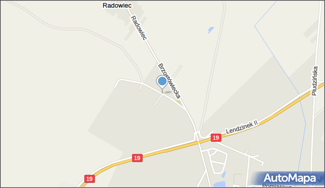 Radzyń Podlaski, Brzostówiecka, mapa Radzyń Podlaski