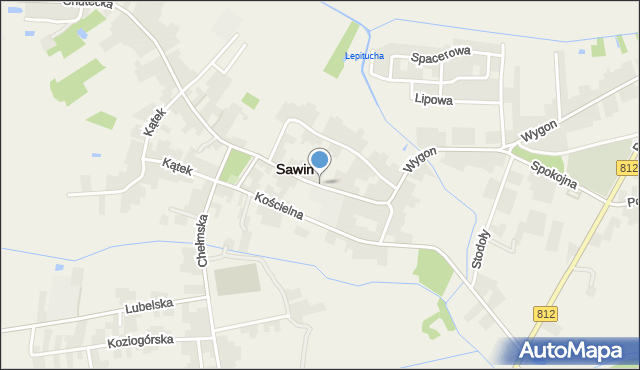 Sawin, Brzeska, mapa Sawin