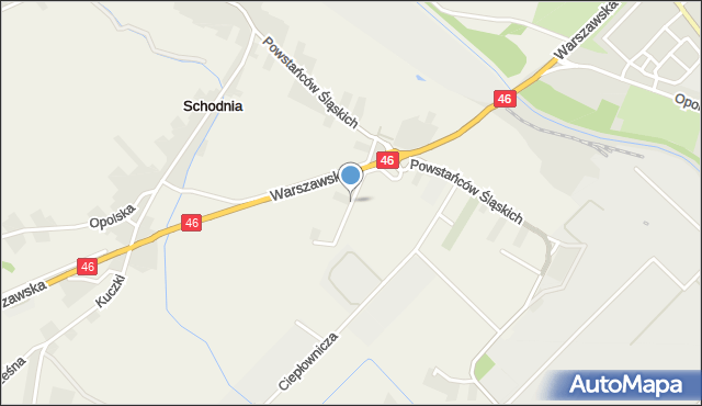 Schodnia, Brzozowa, mapa Schodnia