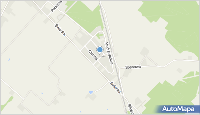 Śliwice powiat tucholski, Brzozowa, mapa Śliwice powiat tucholski