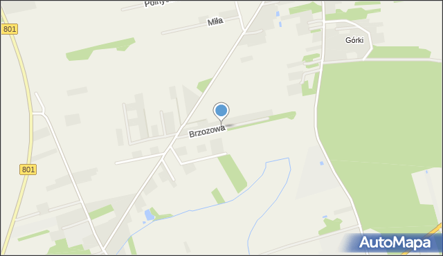 Sobiekursk, Brzozowa, mapa Sobiekursk