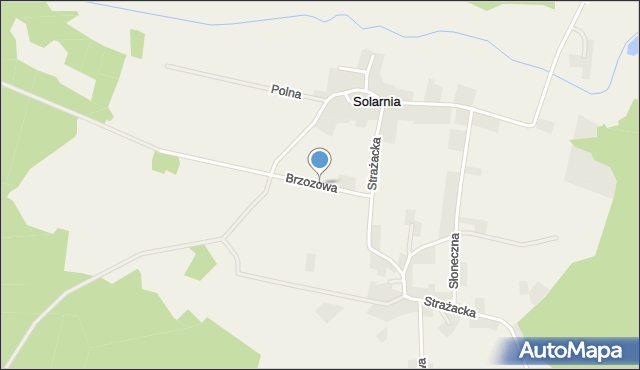 Solarnia gmina Pawonków, Brzozowa, mapa Solarnia gmina Pawonków