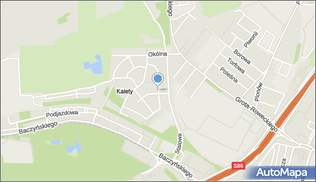 Sosnowiec, Bratków, mapa Sosnowca