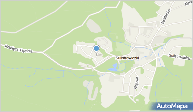 Sulistrowiczki, Brzozowa, mapa Sulistrowiczki
