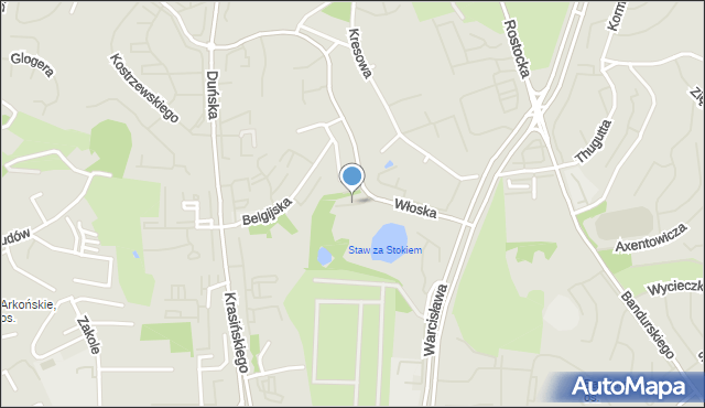 Szczecin, Brzeska, mapa Szczecina