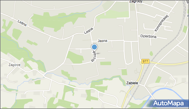 Tuchów, Brzozówki, mapa Tuchów