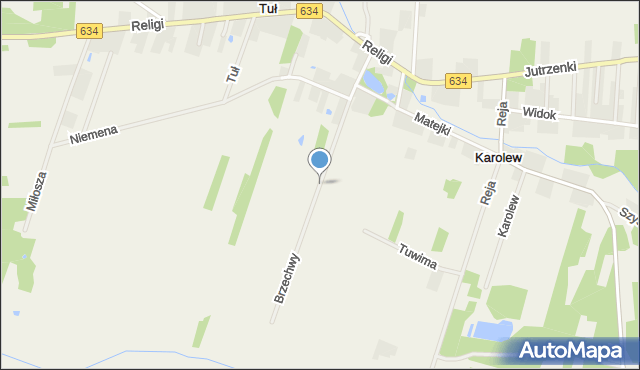 Tuł, Brzechwy Jana, mapa Tuł