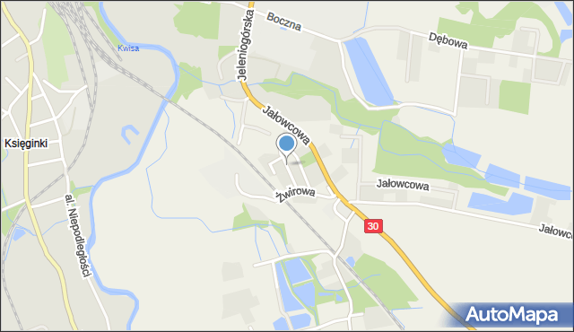 Uniegoszcz, Brzozowa, mapa Uniegoszcz