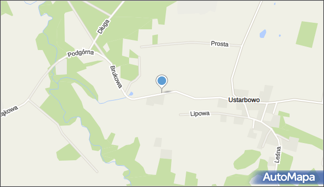 Ustarbowo, Brukowa, mapa Ustarbowo