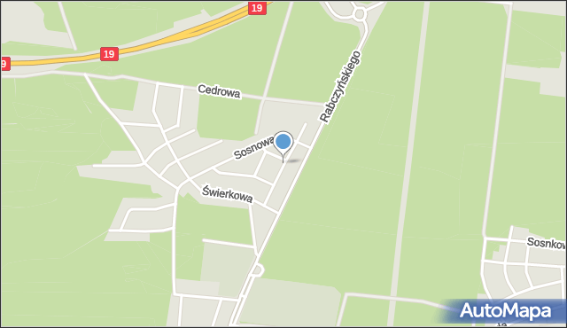 Wasilków, Brzozowa, mapa Wasilków