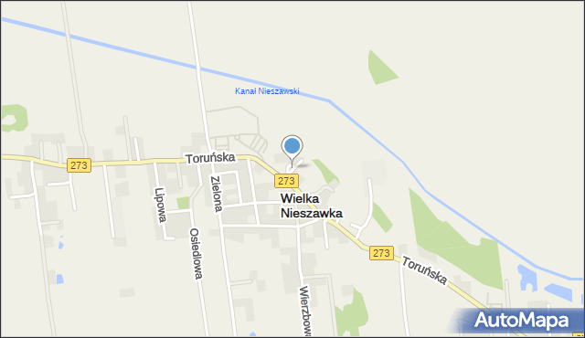 Wielka Nieszawka, Brzozowa, mapa Wielka Nieszawka