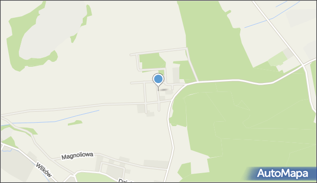 Wilków gmina Złotoryja, Brzozowa, mapa Wilków gmina Złotoryja