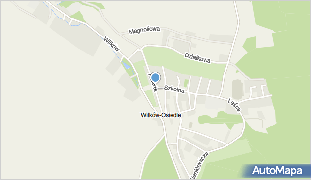 Wilków-Osiedle, Brata Alberta, mapa Wilków-Osiedle