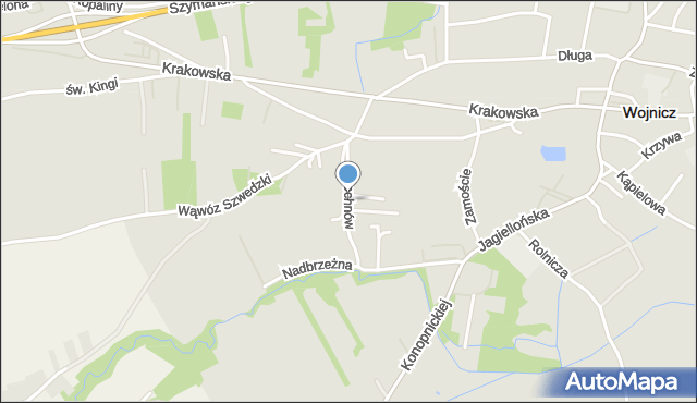 Wojnicz, Braci Mirochnów, mapa Wojnicz