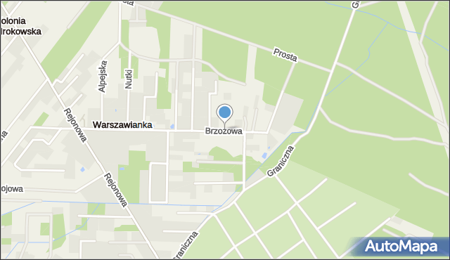 Wola Mrokowska, Brzozowa, mapa Wola Mrokowska