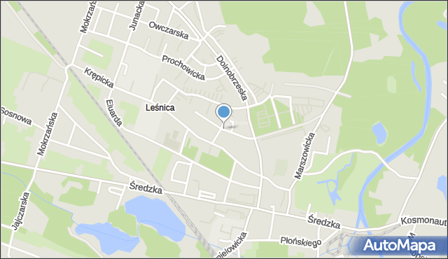 Wrocław, Brzezińska, mapa Wrocławia