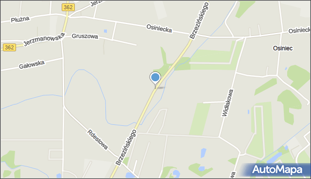 Wrocław, Brzezińskiego Zbigniewa, mapa Wrocławia