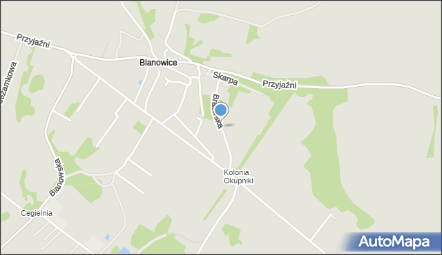 Zawiercie, Braterska, mapa Zawiercie