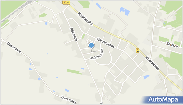 Zblewo, Brzozowa, mapa Zblewo