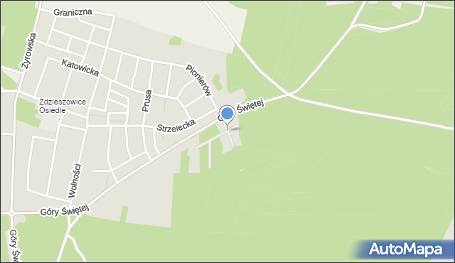 Zdzieszowice, Brzozowa, mapa Zdzieszowice