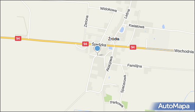 Źródła gmina Miękinia, Brzozowa, mapa Źródła gmina Miękinia