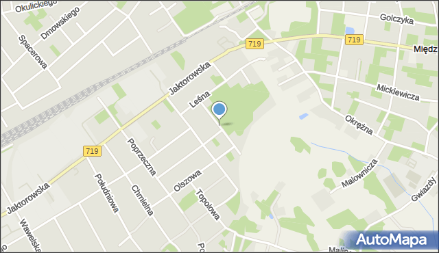 Żyrardów, Brzozowa, mapa Żyrardów