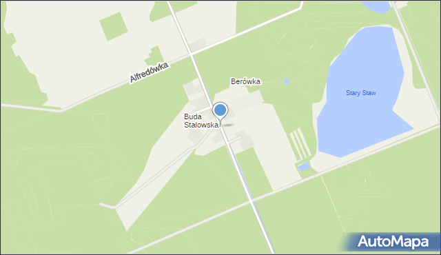 Alfredówka, Buda Stalowska, mapa Alfredówka